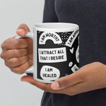 "I AM" Collection Daily  Affirmations Mug (Black & White)