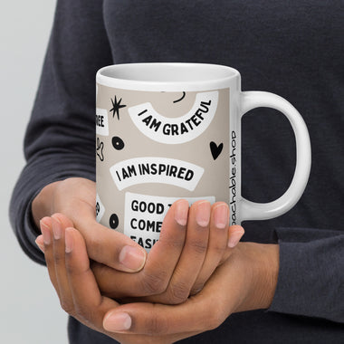 "I AM" Collection Daily Affirmations 20oz. Mug (Mocha)